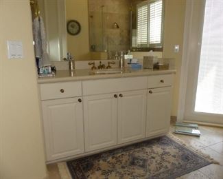 White bathroom  vanity cabinets