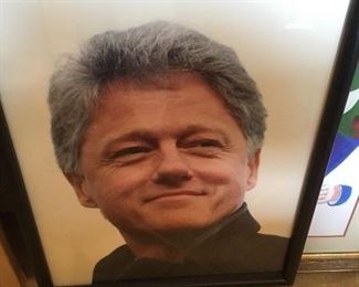 Autographed & framed President Bill Clinton photo