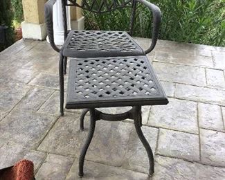 Patio chair, table
