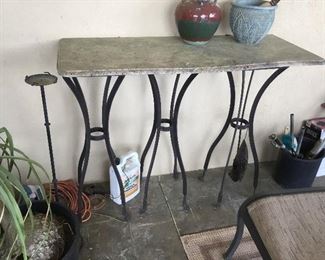 Marble top bar height table