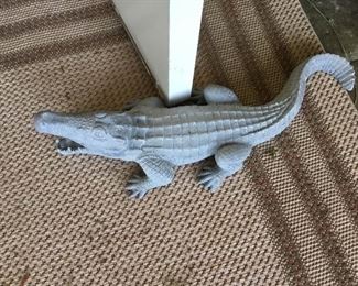 Alligator ceramic door stop 
