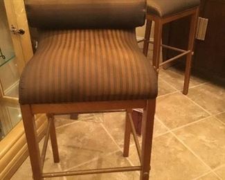 Pair of upholstered bar stools