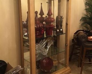 Large glass display cabinet - size to follow
