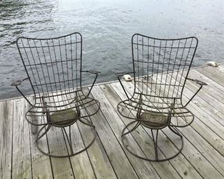 Vintage Homecrest metal rocking patio chairs