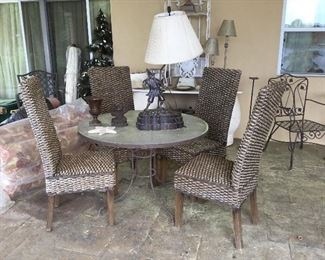 Rattan table and chairs set