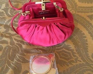 Judith Lieber handbag with matching mirrored compact