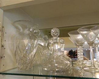 Pitchers, decanters, glasses
