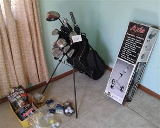 Assorted Golf Equipment  Incl. Nike Bag
