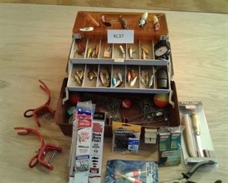 Fishing Tackle Box with a Nice Lure Selection