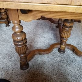 Legs on vintage dining  table