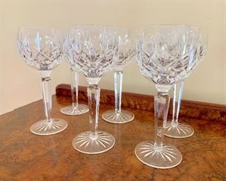 6 Waterford "Lismore" wine glasses