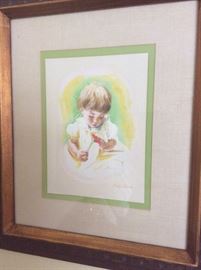 Original signed watercolor by  Sandu Liberman.