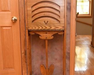 Unusual Antique Oak Ironing Board