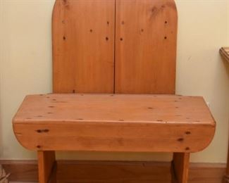 Primitive Bench with Arched Backrest