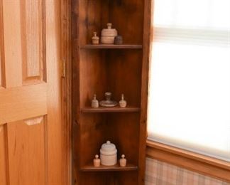 Primitive Wood Corner Shelf