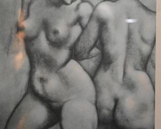 Framed Nude Artwork 