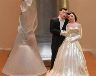 Frosted Glass Bell, Wedding Topper