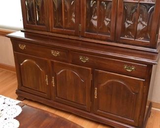 Traditional Queen Anne Style China Cabinet