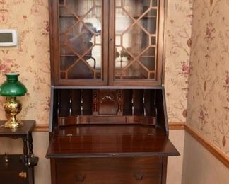 Antique Secretary with Display Hutch