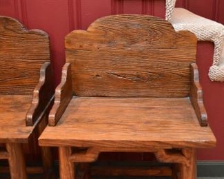 Primitive Wood Chairs