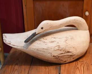 Wood Carved Swan 