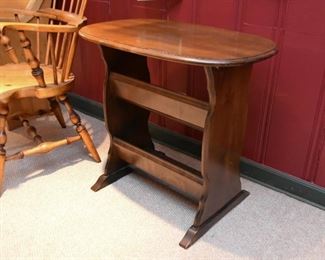 Side Table with Oval Top