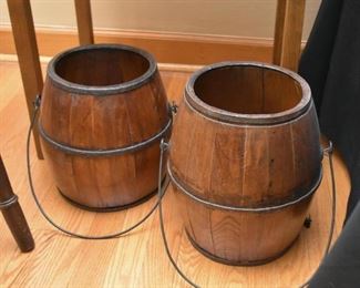 Primitive Wooden Buckets / Pails