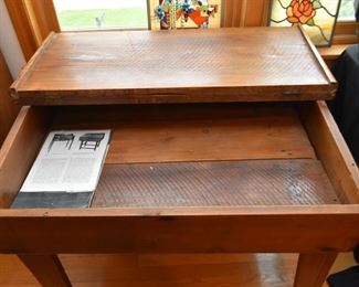Antique Primitive Slant Top Desk