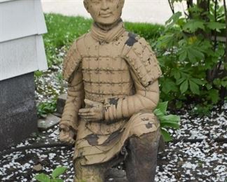 Chinese Warrior Garden Statue