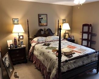 QUEEN BED, CHEST & NIGHT STANDS - SOLD