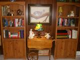 pair of matching book cases