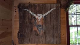 Vintage door with painted longhorn -- know a University of Texas alum? Send them our way!