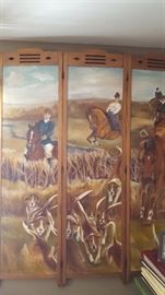 Large painted panels -- great Equestrian, Rustic Luxe, Hunting Lodge decor