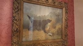 Black Labrador print, beautifully framed
