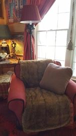 Set of two custom upholstered club chairs