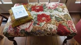 tapestry-covered stool