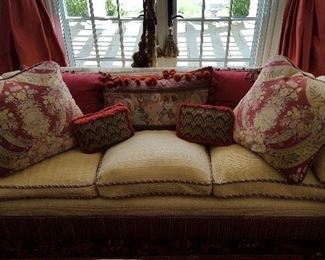 Gorgeous custom upholstered sofa!