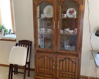 lighted china hutch