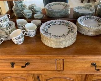 Royal Worcester (Livinia) china  12  4-pc placesettings and serving pieces