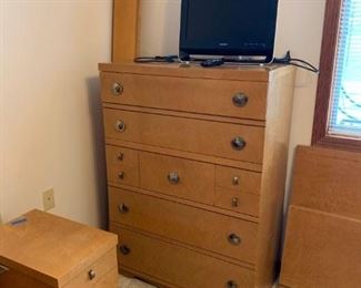 matching chest of drawers, small TV