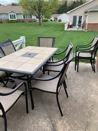 patio table with 8 chairs