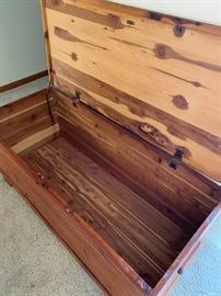 inside of cedar chest