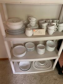 11-12  6-pc place settings of Centura dinner ware plus serving pieces By Corning