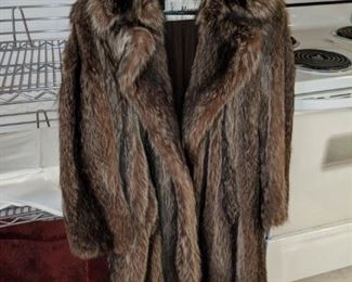 $75  Mink fur coat, size 8