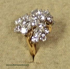 14 Karat yellow Gold 2 CTW Diamond Fashion Ring
Auction Estimate $1500-$2500 – Located Inside
