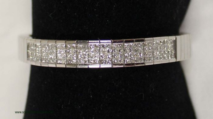 14 Karat White Gold 5 CTW Diamond Bracelet
Auction Estimate $3500-$5000 – Located Inside
