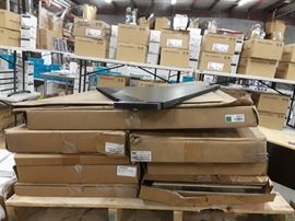 Hard wood Flooring Display Case, w/ Flooring Samples.