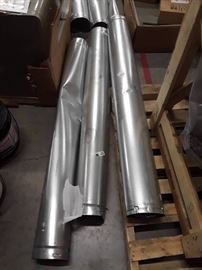 Pack of 6 6 x 60 in. Snaplock G90 Galvanized Steel Double Wall Round Vent Pipe