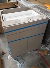 31"x39"x31" Grey Cabinet W/ Drawer .