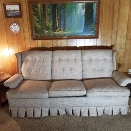 Vintage Sofa converts into Queen Size Bed!  Easy to open.